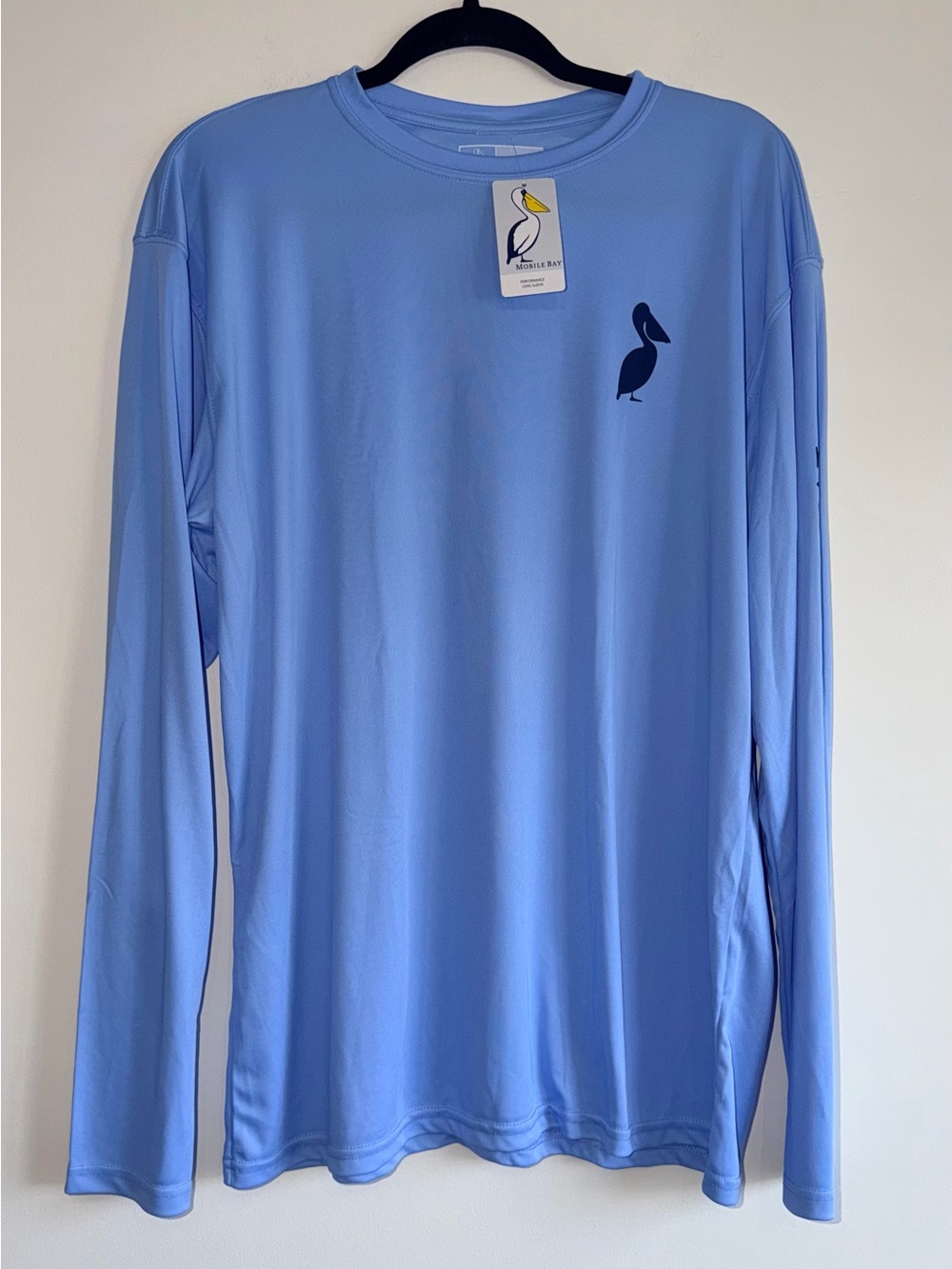 NWT Men’s XL Mobile Bay Performance Fishing Shirt Blue Long Sleeve